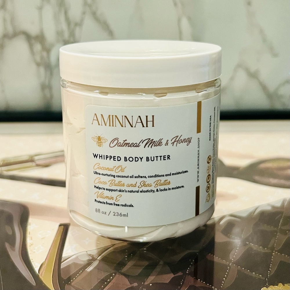 Aminnah Oatmeal Milk & Honey Whipped Body Butter
